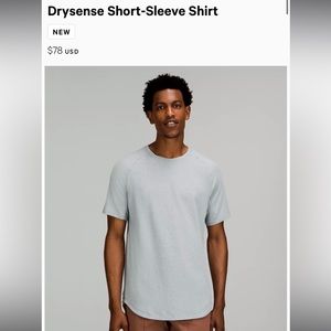 Lululemon Drysense Short-Sleeve Shirt NWOT
